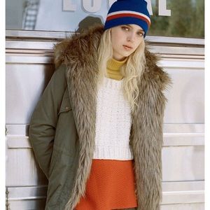 Members only fur lined parka size medium